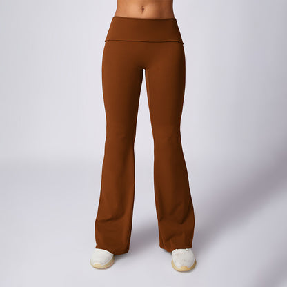 High-waisted hip-lifting flared casual sport pants