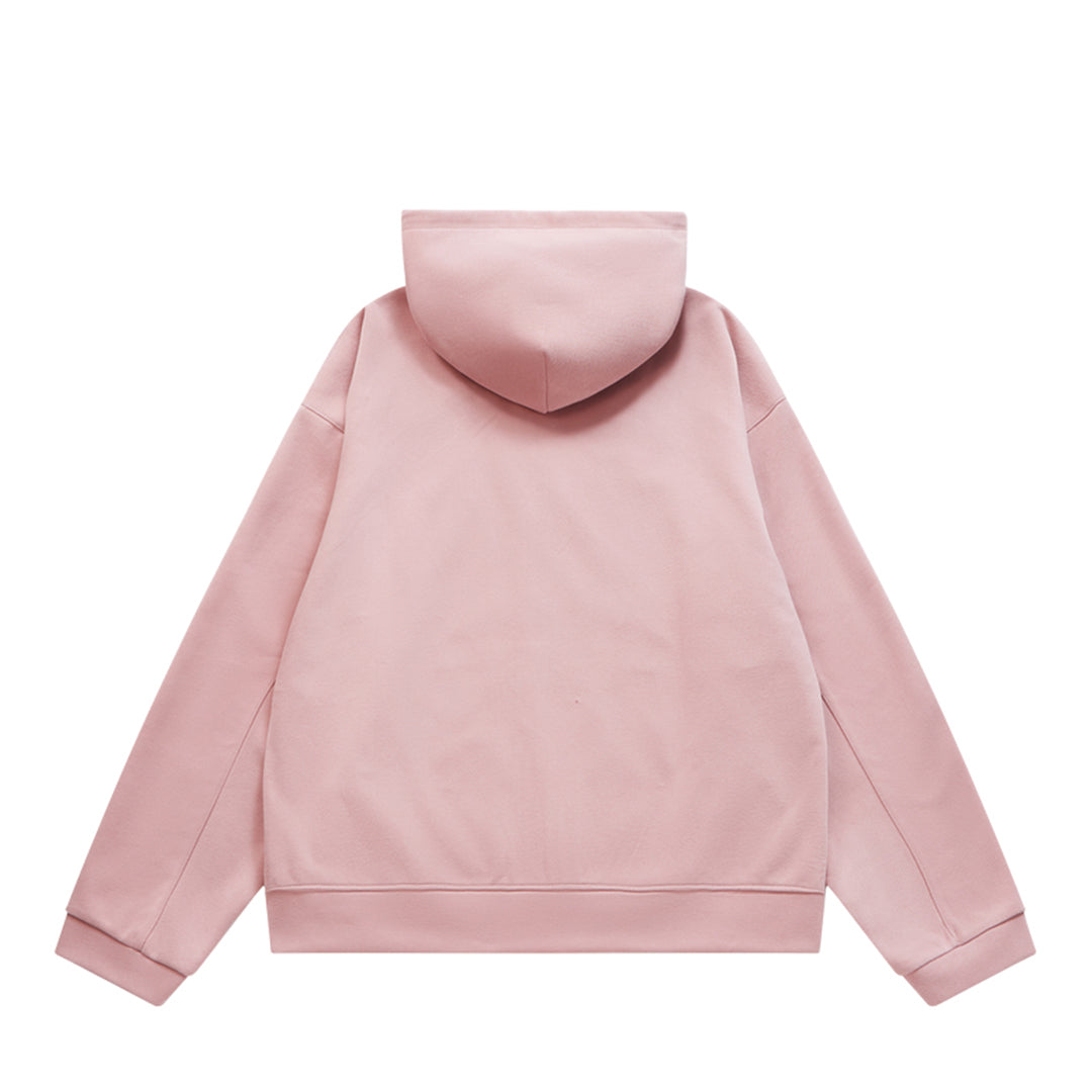 Zippered hooded sweatshirt