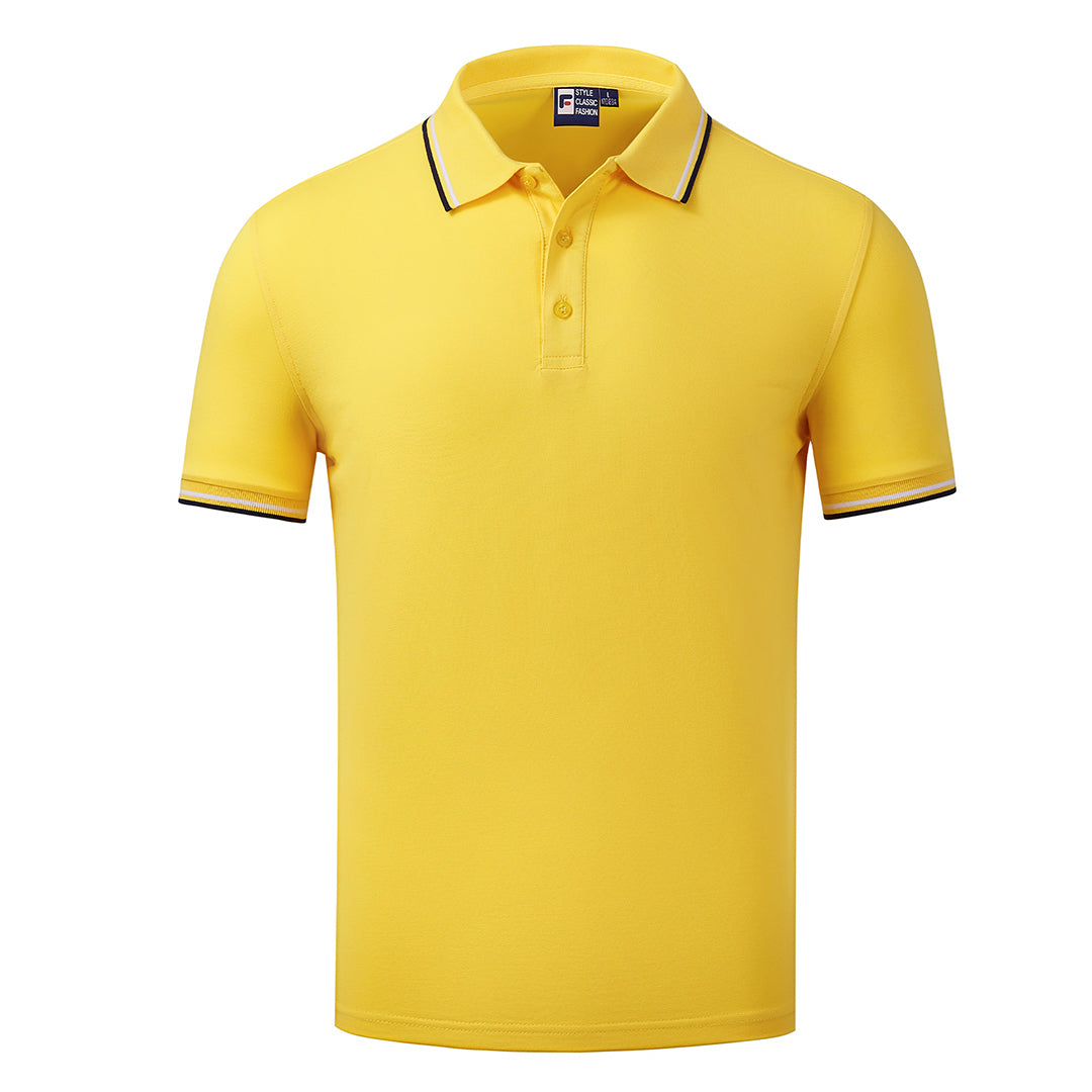 Men's cotton-trimmed polo shirt