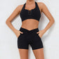 Quick-drying strap-on fitness skinny athletic set