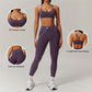 Thin straps sports Bra + High-waist leggings 2-piece set