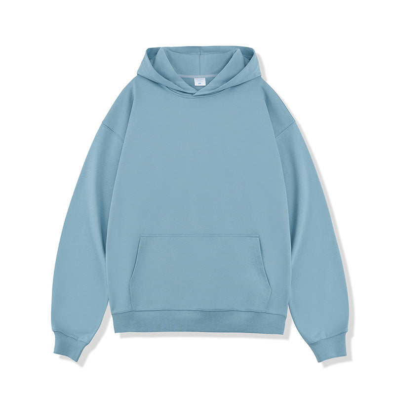 Thickened solid color hooded sweatshirt