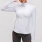 Solid finger sleeve zipper top