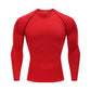 Long sleeve men's round neck sports T-shirt