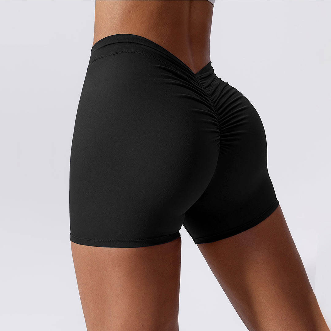 Solid color hip lift shorts