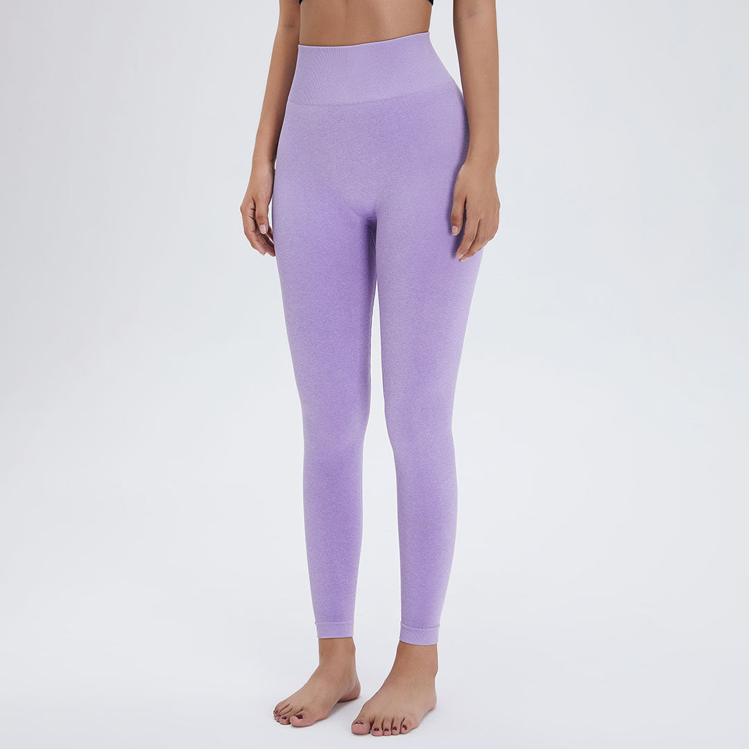 Solid color high-rise sports leggings