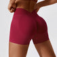 Seamless high waist yoga shorts