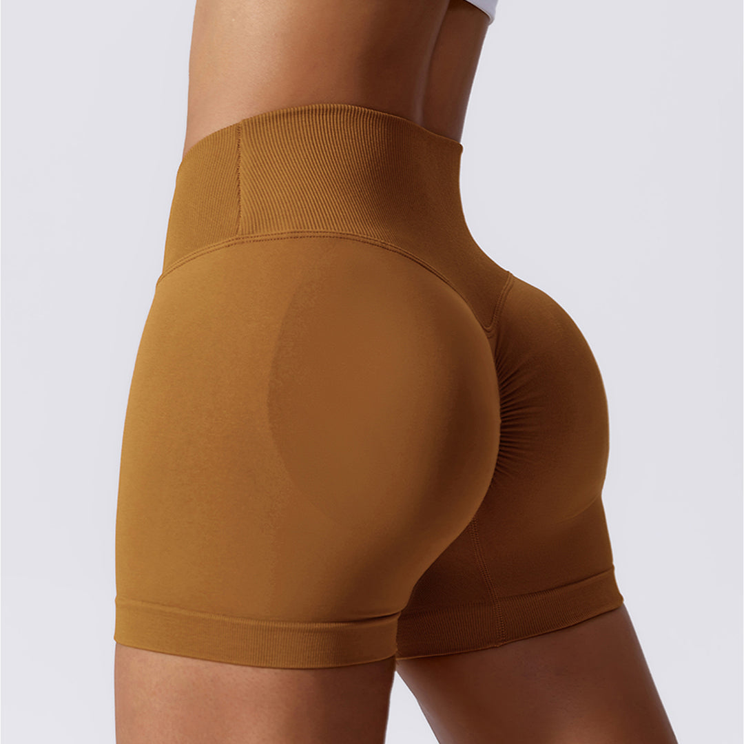 Cross-waisted hip-lift sports shorts