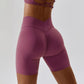 Short de sport taille haute rehaussant les hanches