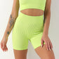 Seamless solid color sports shorts