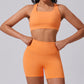 Ultra-Soft Cross-Back Butt Lift Gym Bra & Sports Shorts Sets