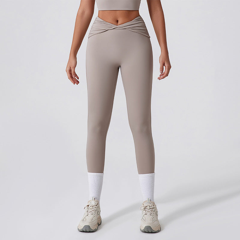 Quick-Dry High Waist Twist Butt Lift Running Leggings