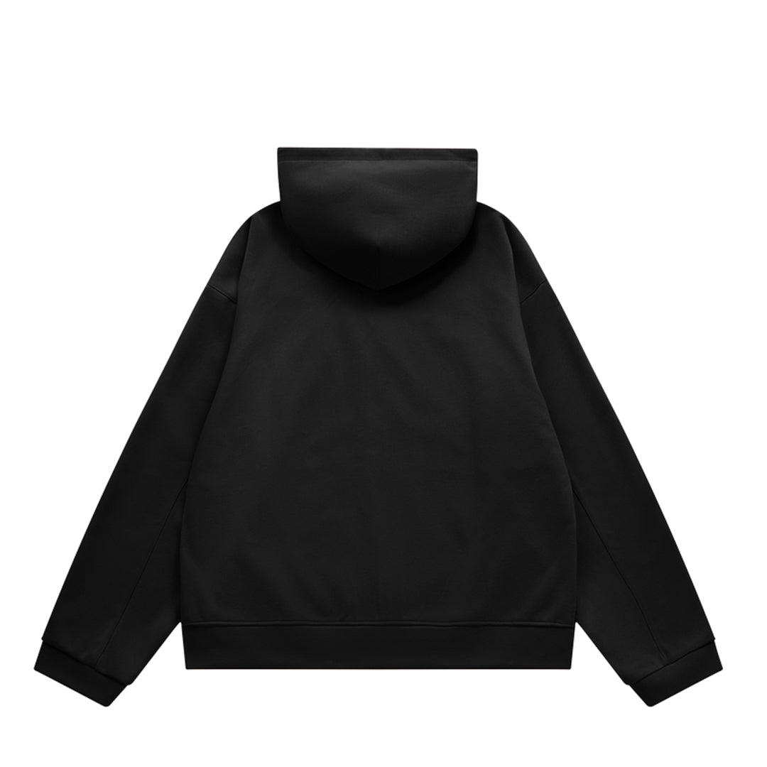 Zippered hooded sweatshirt
