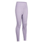 Legging de yoga extensible brossé de couleur unie