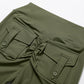 Nude skinny flared leg pants with cargo pockets