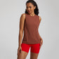 Solid color high elasticity sports tank top