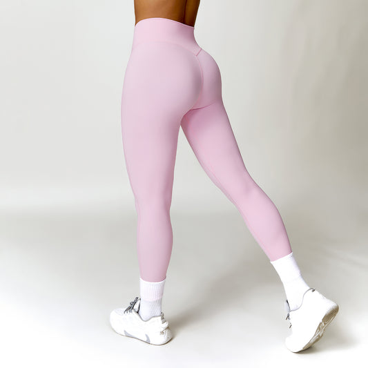 High-waisted hip-lifting athletic leggings