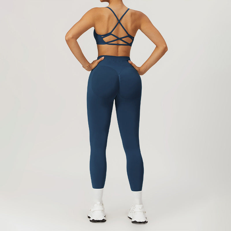 Seamless High-waisted Yoga Bra + Legging 2 Pieces Set