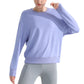 Solid color crewneck sports sweatshirt