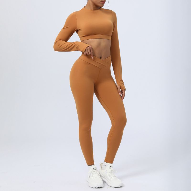 Cross backless nude fitness suit