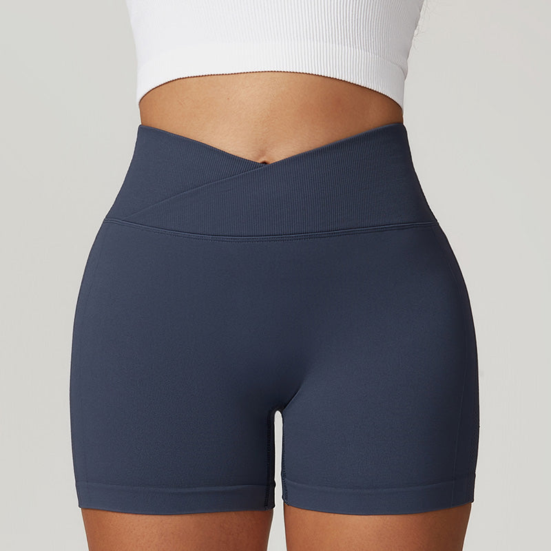 Hip lift seamless skinny yoga exercise shorts