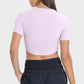 Cool down cropped slim-fit sports tops