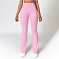 Buttock lift yoga exercise wide leg flared pants