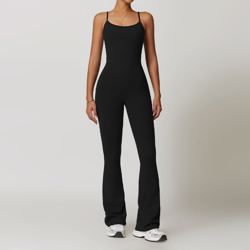 Ultra-soft One-Piece Tight Backless Fitness Jumpsuits