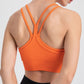 Thin shoulder straps double layer sports bra