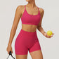 Seamless High-waisted Yoga Bra +Shorts 2 Pieces Set