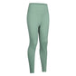 Legging de yoga extensible brossé de couleur unie