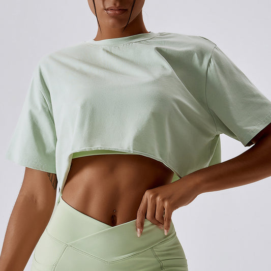Solid cropped crop top