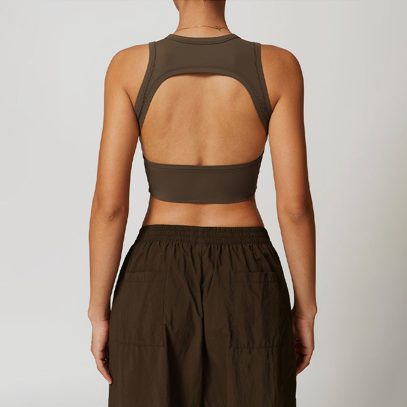 Quick-Drying And Nude Backless Sports Tank Top