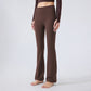 Autumn and winter velvet warm stretch sports flared leg pants