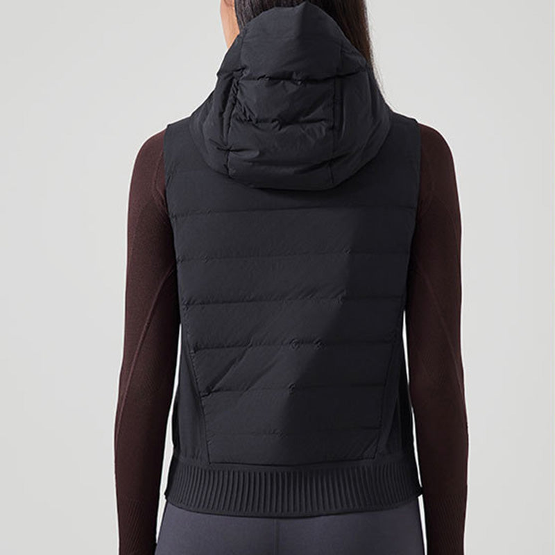 Autumn and Winter Lightweight Slim-fit Hooded Down Vest