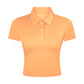 Short sleeved solid color sports polo shirt