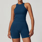 Seamless Racerback Sports Tank Top + Short Set