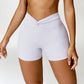 Casual sports nude tight yoga pocket shorts