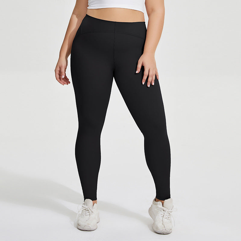 Plus-size high-rise sports leggings