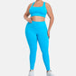 Breathable Cross-Back Gym Bra & Sports Leggings Plus Size Sets