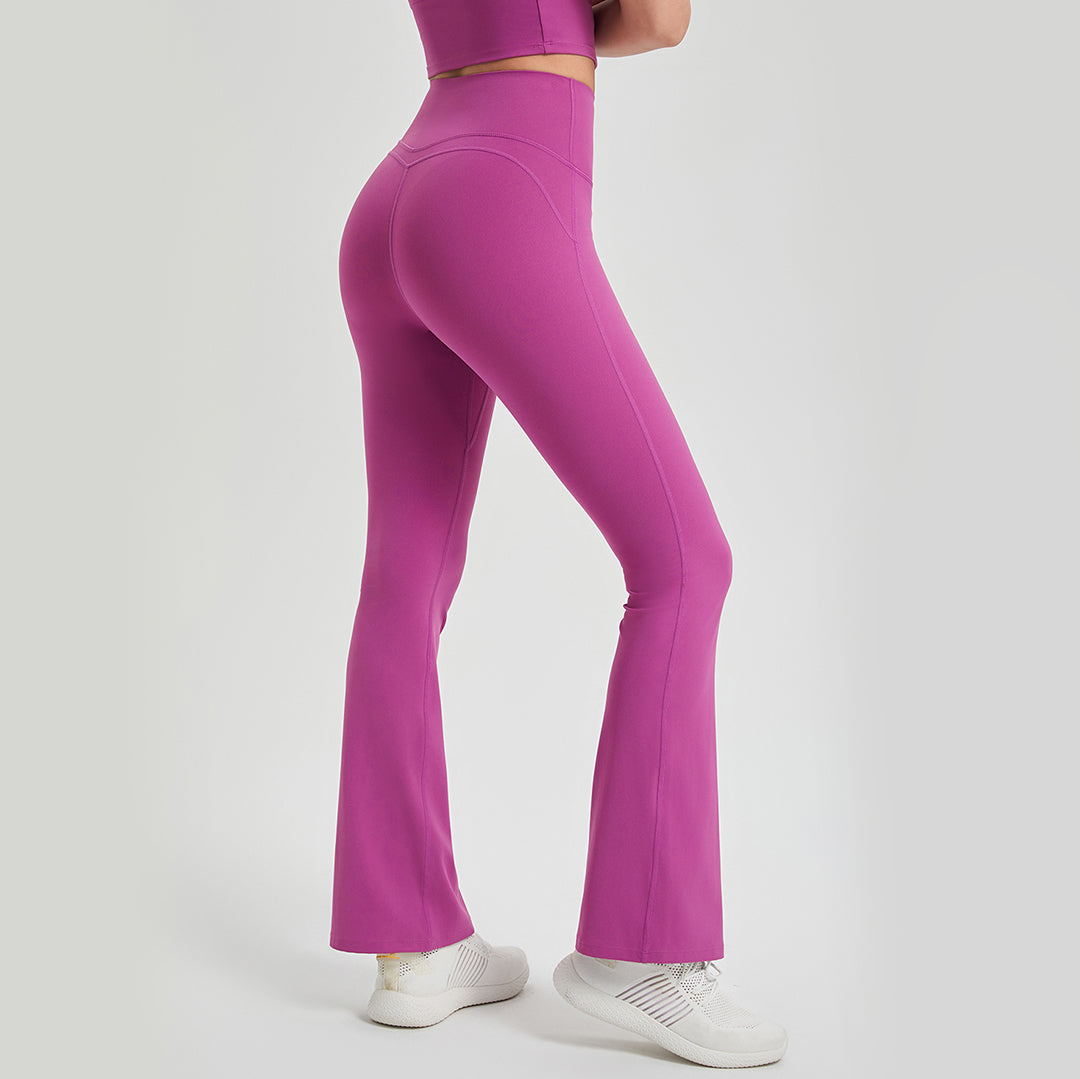 High-waisted hip-lifting running track leggings