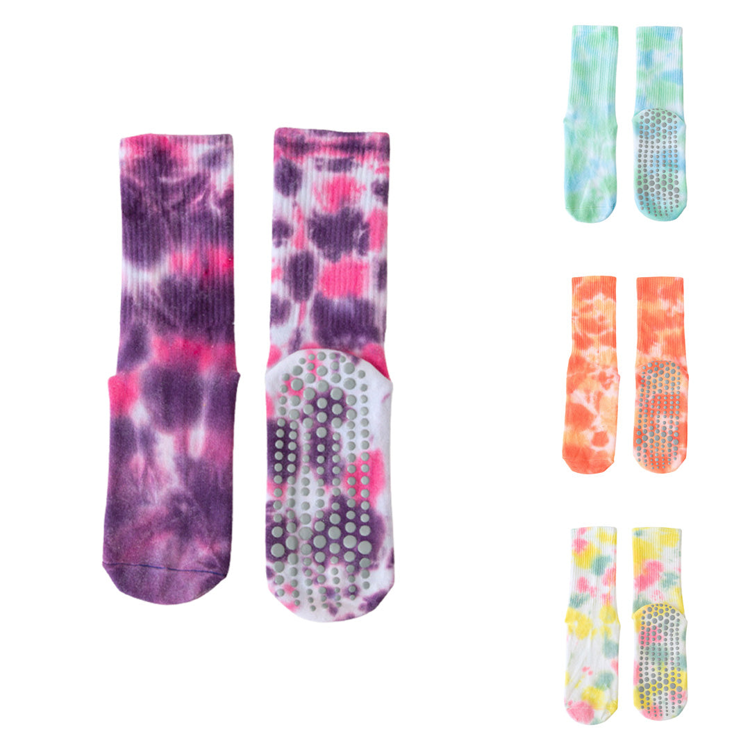 Chaussettes de yoga Pilates mi-mollet chaussettes antidérapantes absorbant la sueur 