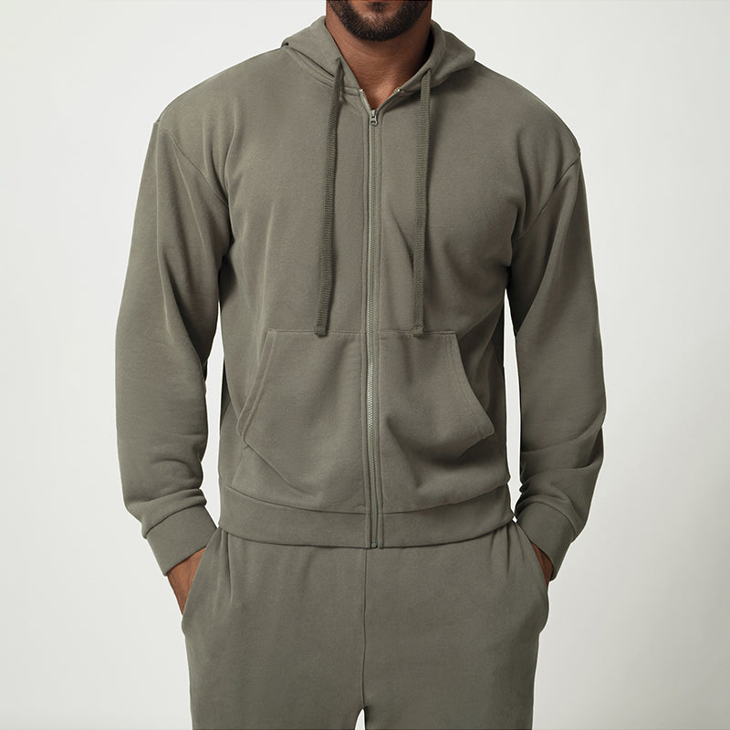 Men's zipper front Hooded Fitness Sports Citywalk Sweatshirt