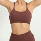 Cross-strap shock-resistant yoga bras