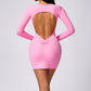 Long sleeved sexy backless bodycon dresses