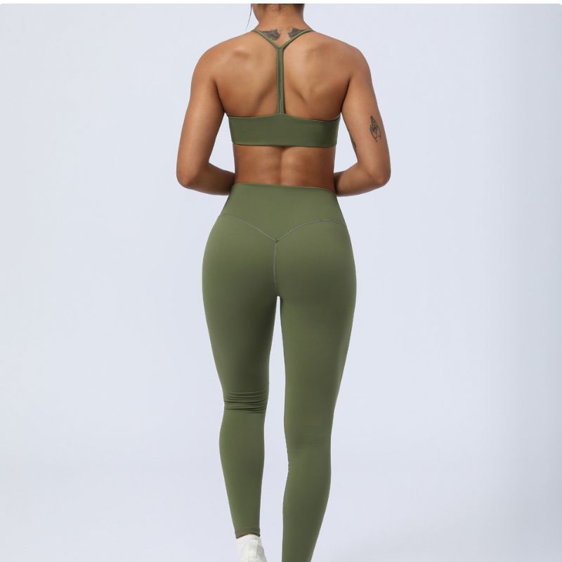 Y-shaped beautiful back yoga clothing set