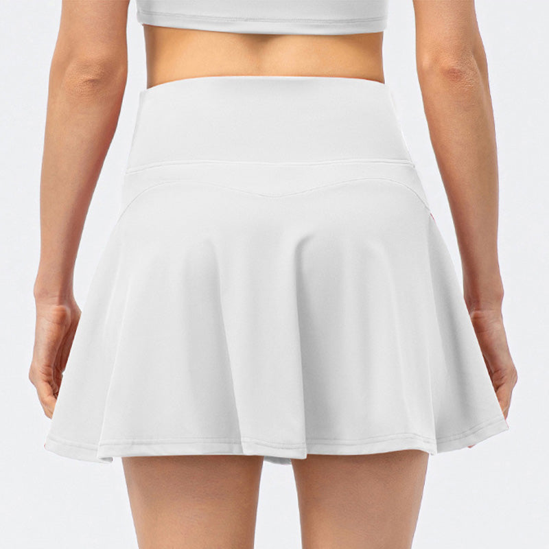 Ultra-Soft High-Waisted Built-In Shorts A-Line Skirts