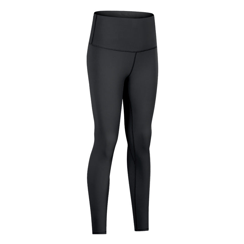 Legging de yoga de sport de couleur unie taille haute