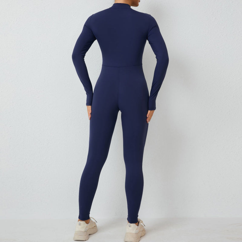 Detachable chest pad long-sleeved sports Jumpsuits