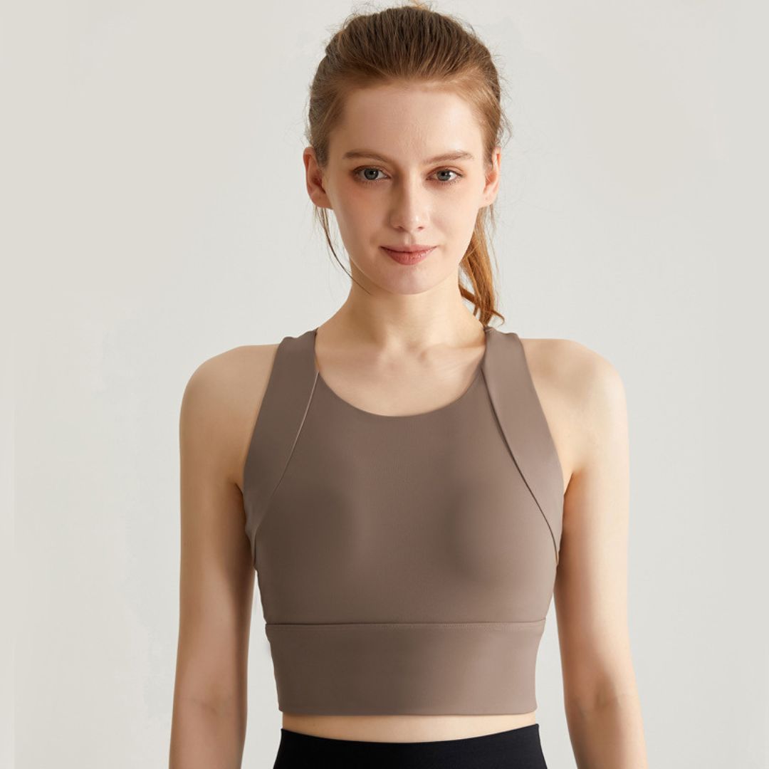 Fitness quick-drying one-piece bra